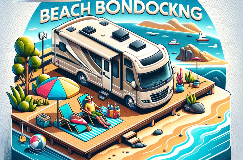An RV enthusiast enjoying the beachside.