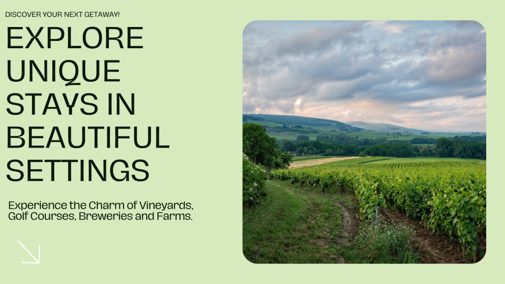 Experience the Charm of Vineyards, Golf Courses, Breweries and Farms.