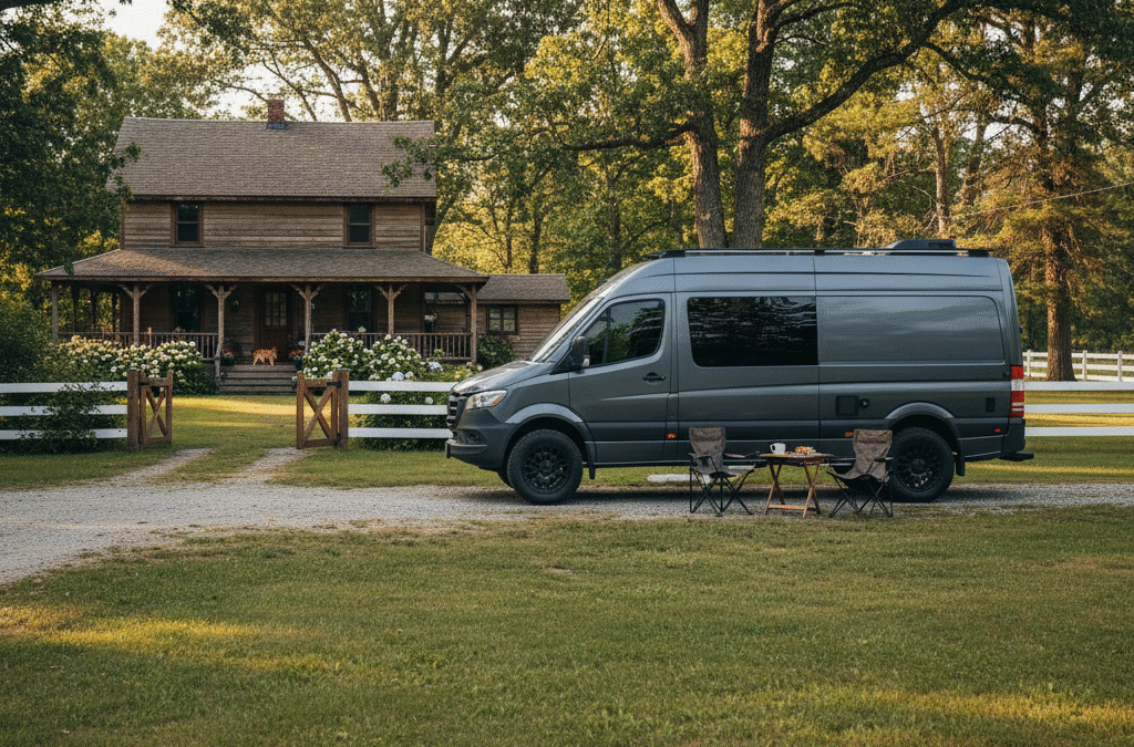 RV parked on private land