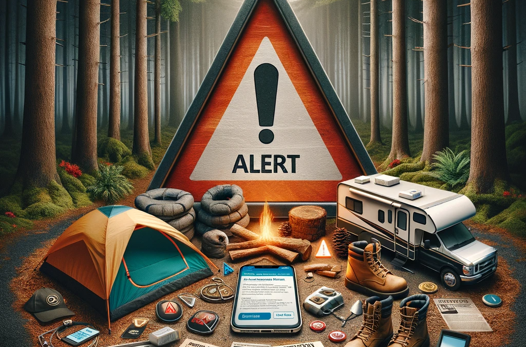 Alert Symbol-Camping-Themed