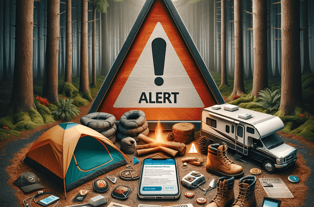 Alert Symbol-Camping-Themed