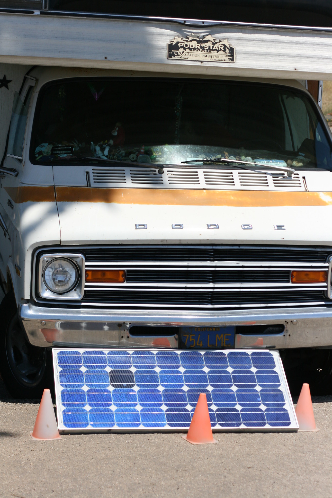 RV and solar panel