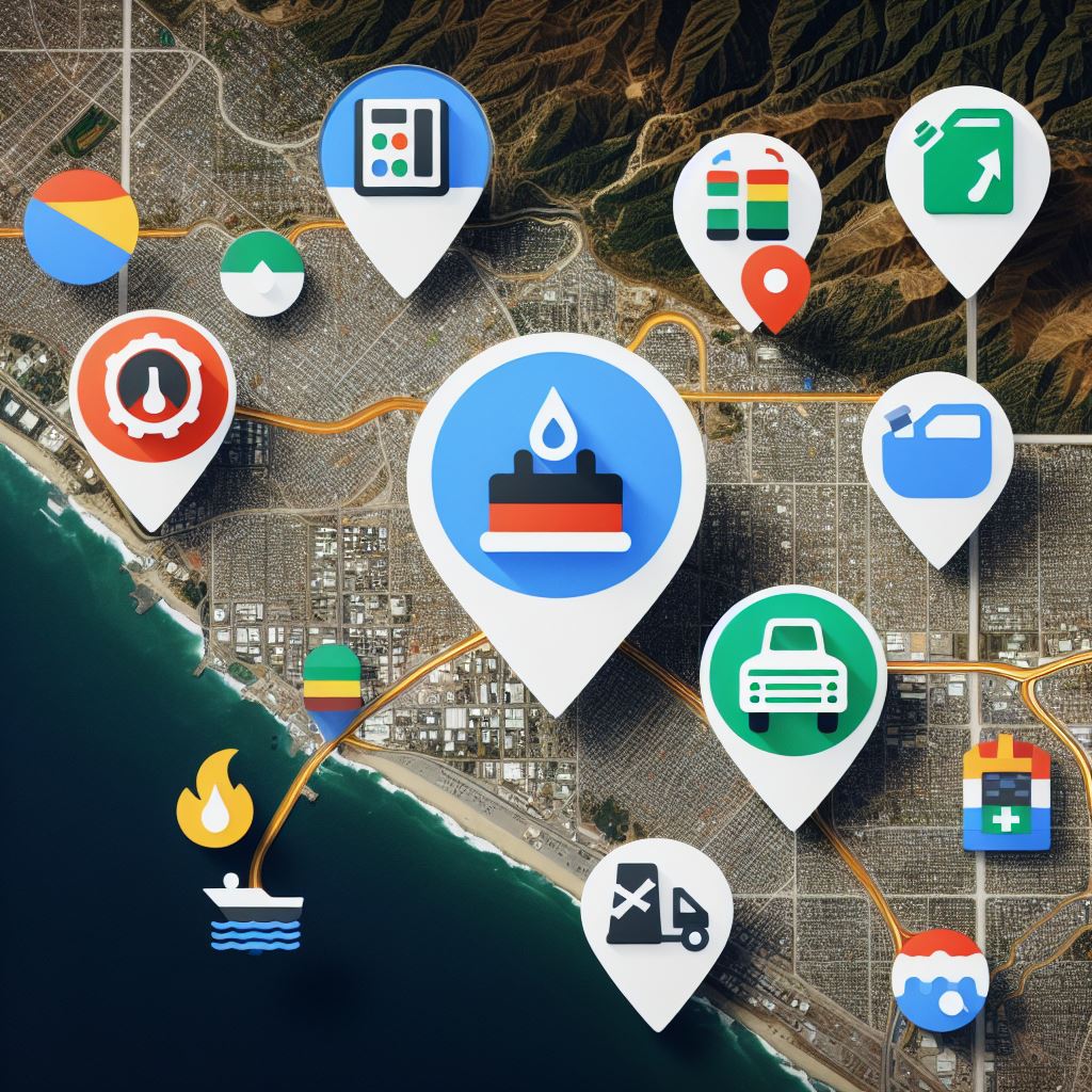 map view showcasing icons for amenities