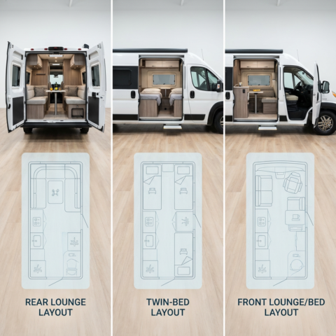 Class B Layout Class B RV Floor Plans 2026: Rear vs Wet Bath