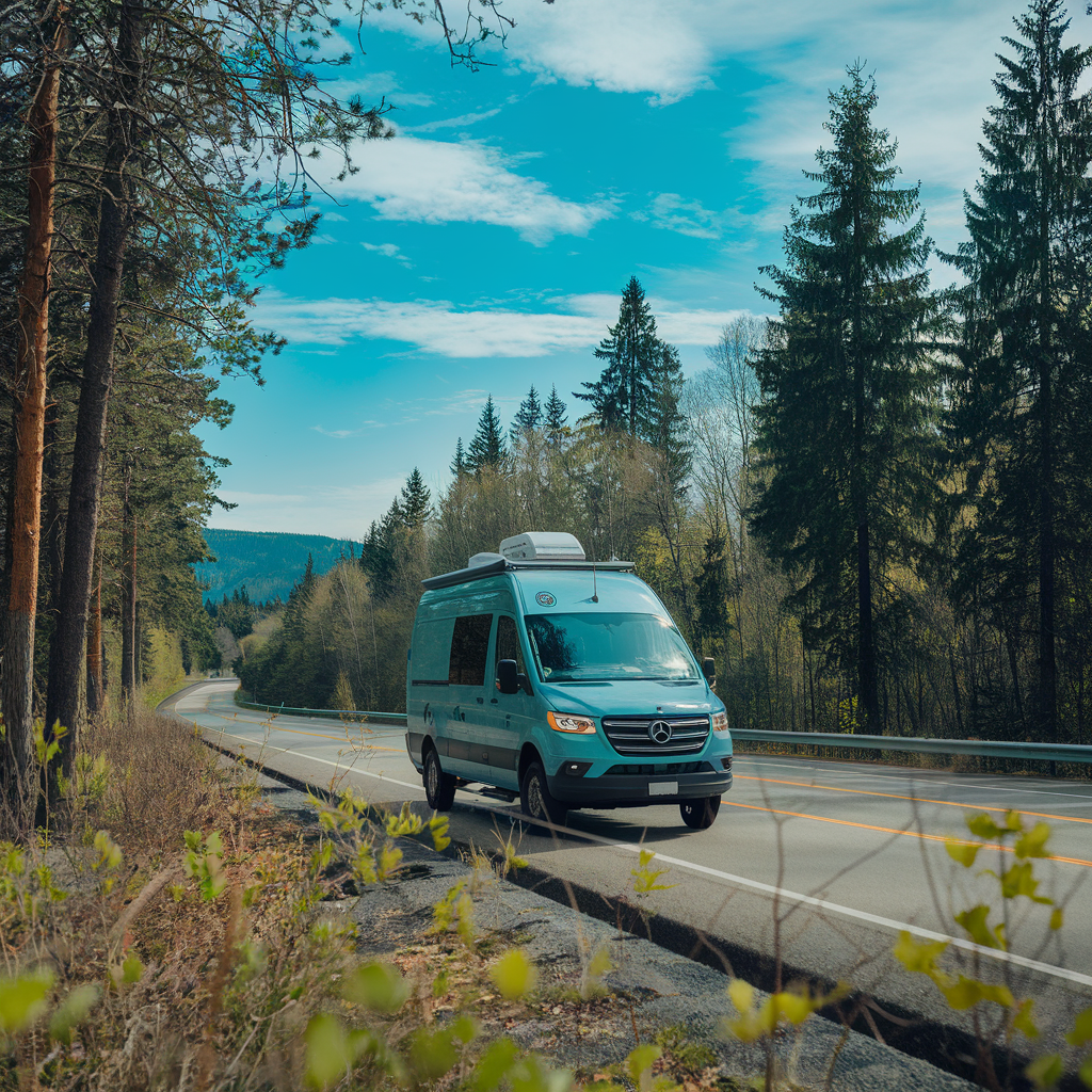 Class B RV on Highway