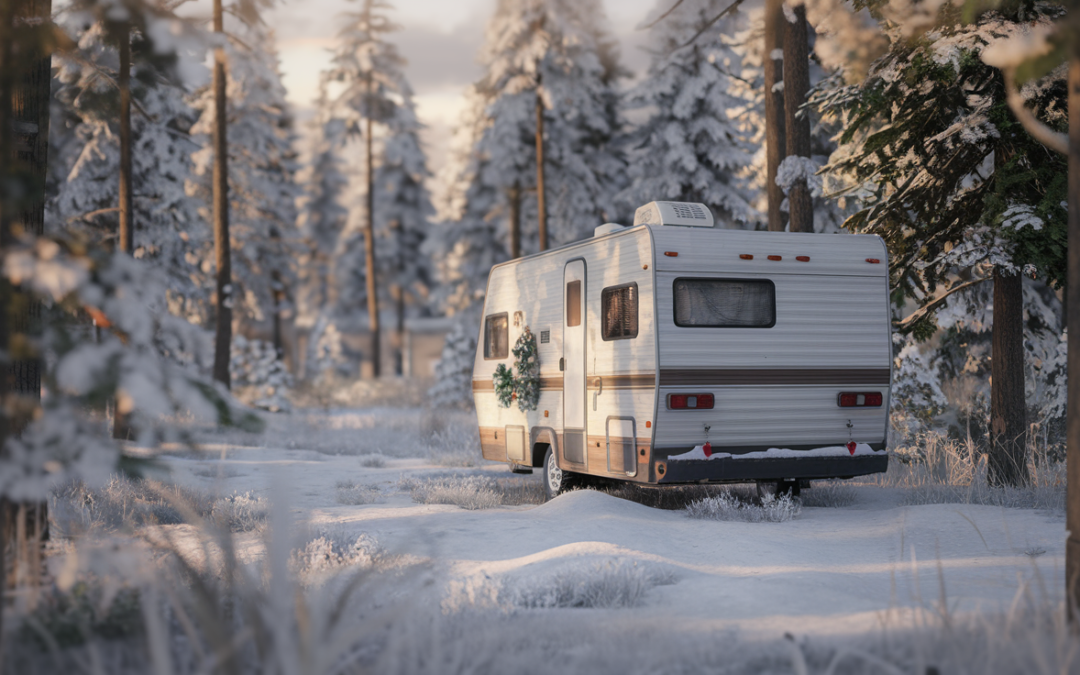 Travel Trailer Camping in Winter