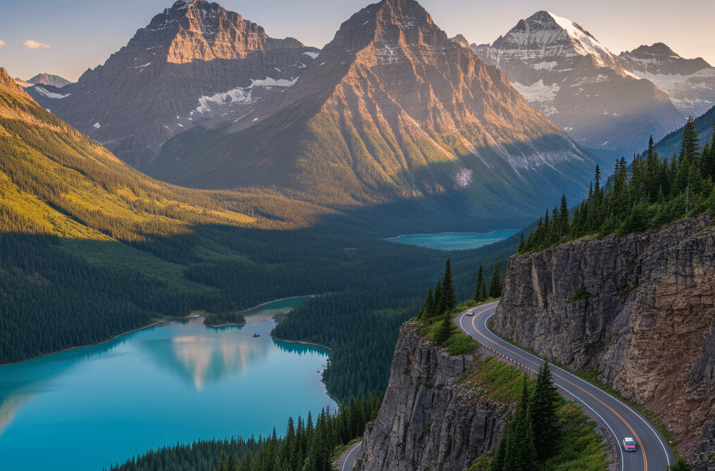 Going-to-the-Sun Road vista in Glacier National Park
