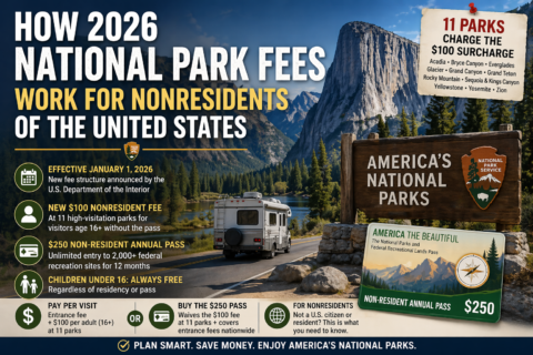 2026 National Park Fees: $250 Nonresident Pass & $100 Surcharges